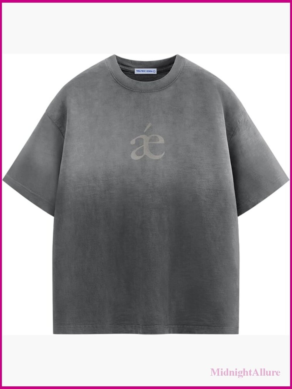 Oversized Heavyweight Cotton Gradient Wash Tee - Loose Fit